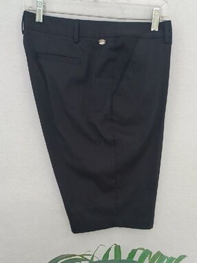 Ladies Greg Norman Collection Black Flat-Front  Shorts